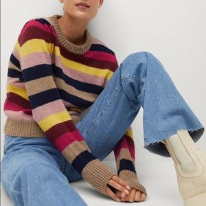 Mango multicolored knit sweater size S